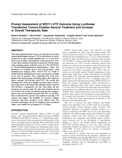 Prompt Assessment of WST11-VTP Outcome Using Luciferase