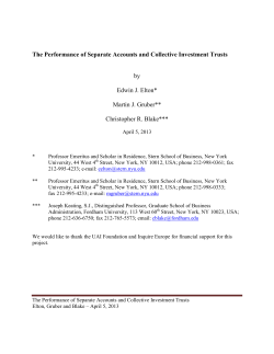 The Performance of Separate Accounts and Collective Investment