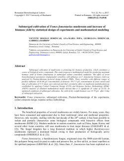 Submerged cultivation of Fomes fomentarius mushroom and