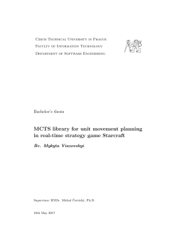 MCTS library for unit movement planning in real