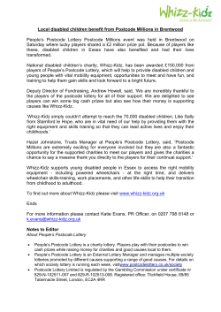 the press release - Whizz-Kidz