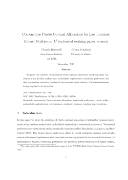 Comonotone Pareto Optimal Allocations for Law