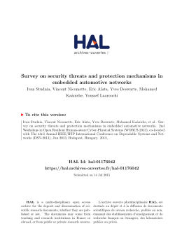 Survey on security threats and protection mechanisms in
