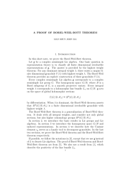 A PROOF OF BOREL-WEIL-BOTT THEOREM 1