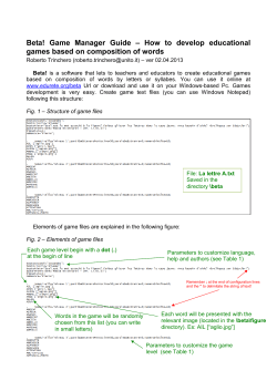Beta! Game Manager Guide &ndash; How to develop