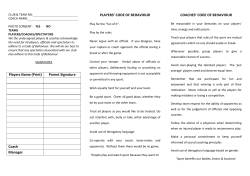 Players Name (Print) Parent Signature Coach Manager PLAYERS