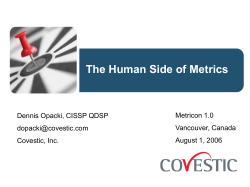 The Human Side of Security Metrics