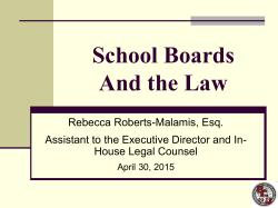 School Boards and the Law