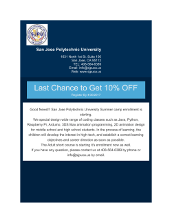 Last Chance to Get 10% OFF - San Jose Polytechnic University