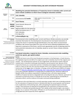 Modelling the potential distribution of Tropical dry Forest in