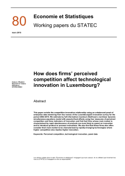 How does firms` perceived copetition affect technological