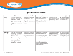 Standards-Based Math Rubric