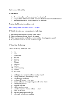 Referees and Objectivity