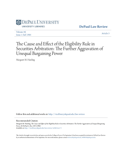 The Cause and Effect of the Eligibility Rule in