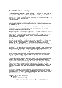 Commitment and Change