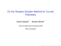 On the Shadow Simplex Method for Curved Polyhedra