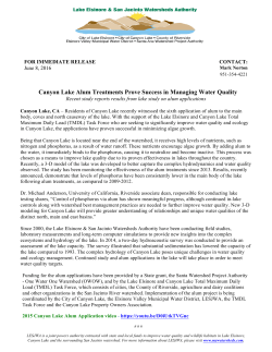 Canyon Lake Alum Treatments Prove Success in Managing Water