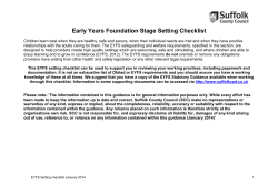 pre-ofsted visit checklist