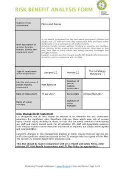 Flora and Fauna Risk Assessment
