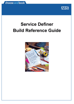 Choose and Book template - What is the NHS e