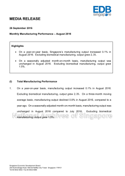 media release - Singapore Economic Development Board