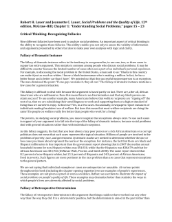 Critical Thinking: Recognizing Fallacies