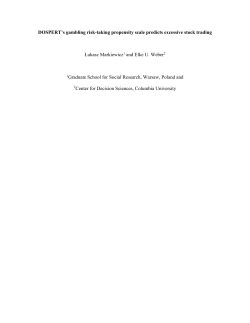 Gambling risk-taking propensity as a cause of day