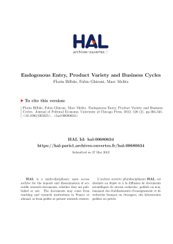 Endogenous Entry, Product Variety and Business Cycles