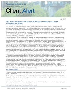 SEC Sets Compliance Date for Pay-to