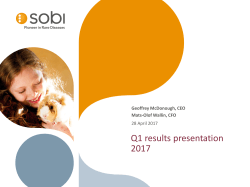 Q1 results presentation 2017 - Swedish Orphan Biovitrum AB