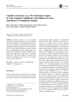 Candida nivariensis as a New Emergent Agent of Vulvovaginal