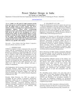 Power Market Design In India