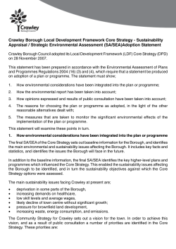 sasea adopt strat - Crawley Borough Council