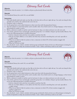 Literacy Fact Cards