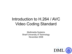 H.264_Overview - Sharif University of Technology