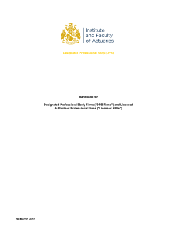 DPB - Institute and Faculty of Actuaries