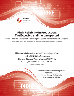 Flash Reliability in Production: The Expected and the Unexpected