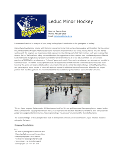 Leduc Minor Hockey Registration Information