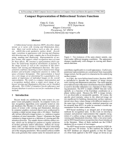 Compact Representation of Bidirectional Texture