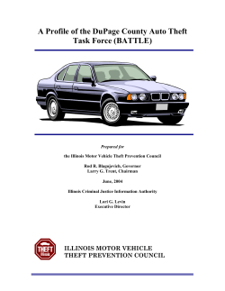 A Profile of the DuPage County Auto Theft Task Force (BATTLE)