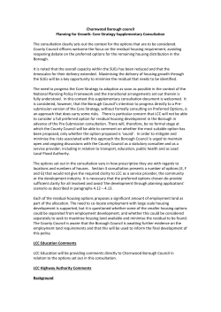 County ubmission to Charnwood`s Consultation in June 2012