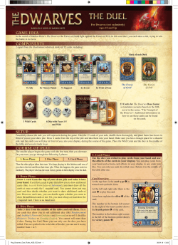 game idea components setup course of play