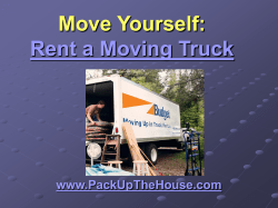 Move Yourself: Rent a Moving Truck