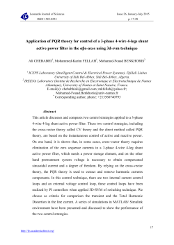 Application of PQR Theory for Control of a 3-phase 4-wire 4