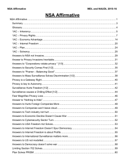 NSA Affirmative