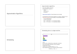 Approximation Algorithms Scheduling