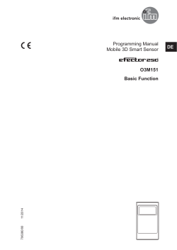 Programming Manual Mobile 3D Smart Sensor O3M151 Basic