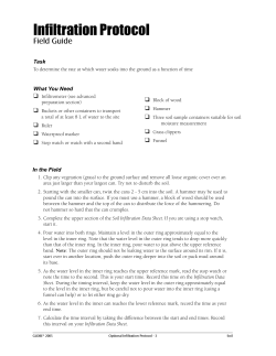 Infiltration Protocol