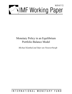Monetary Policy in an Equilibrium Portfolio Balance Model
