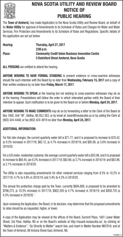 nova scotia utility and review board notice of